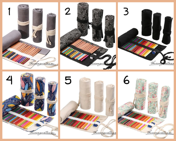 Túi bút cuộn 12 cây
